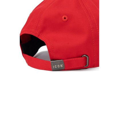 Icon Red Cotton Hats & Cap - UNI