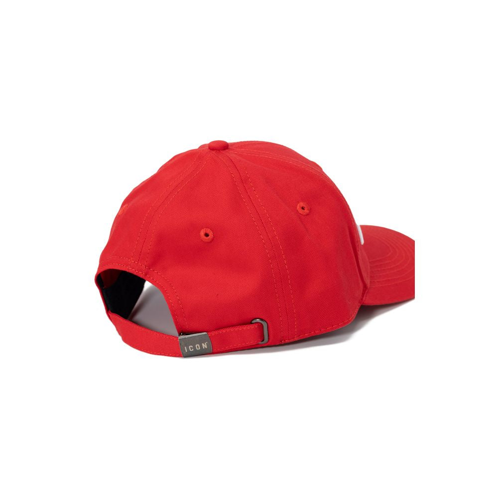 Icon Red Cotton Hats & Cap - UNI