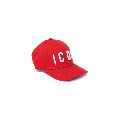 Icon Red Cotton Hats & Cap - UNI