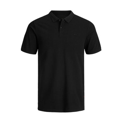 Jack Jones Black Cotton Polo Shirt - IT42 | XS