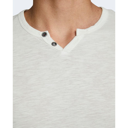 Jack Jones Cream Cotton Cotton T-Shirt - IT44 | S