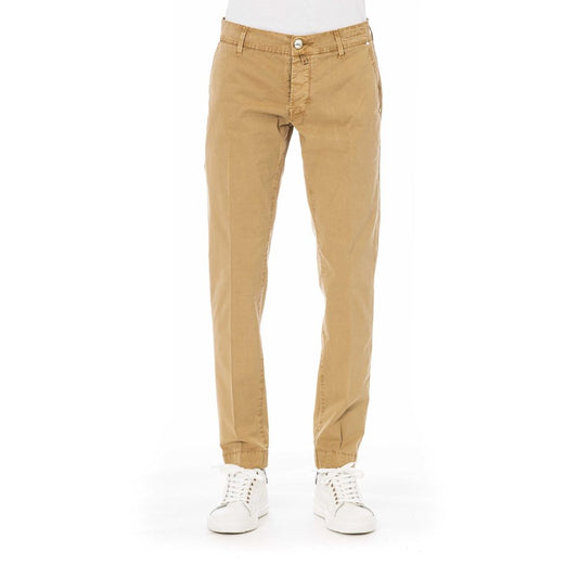 Jacob Cohen Beige Cotton Men Pant - IT44 | XS