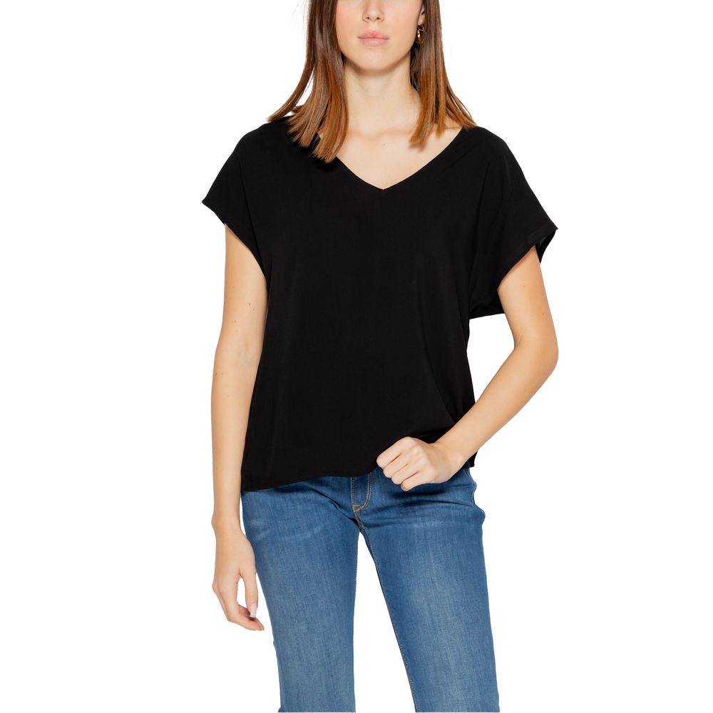 Jacqueline De Yong Black Viscose Tops & T-Shirt - IT36|XXS