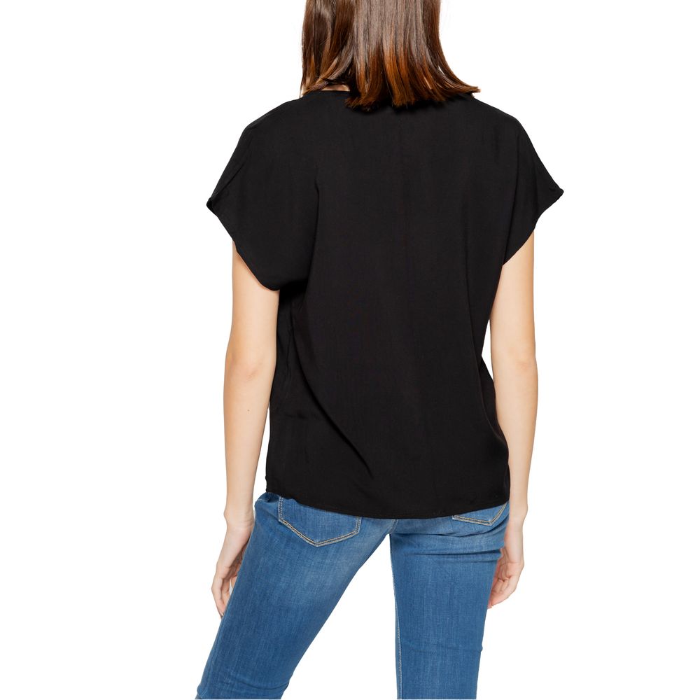 Jacqueline De Yong Black Viscose Tops & T-Shirt - IT36|XXS