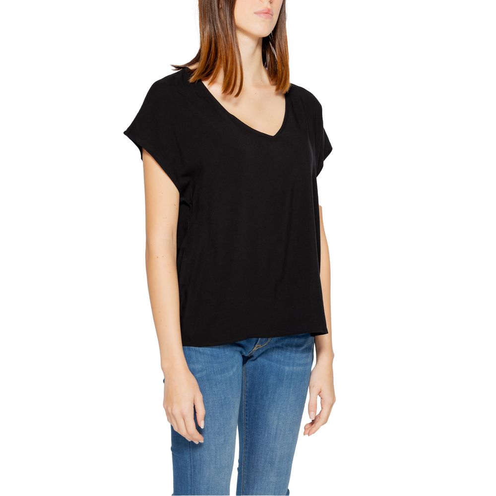 Jacqueline De Yong Black Viscose Tops & T-Shirt - IT36|XXS