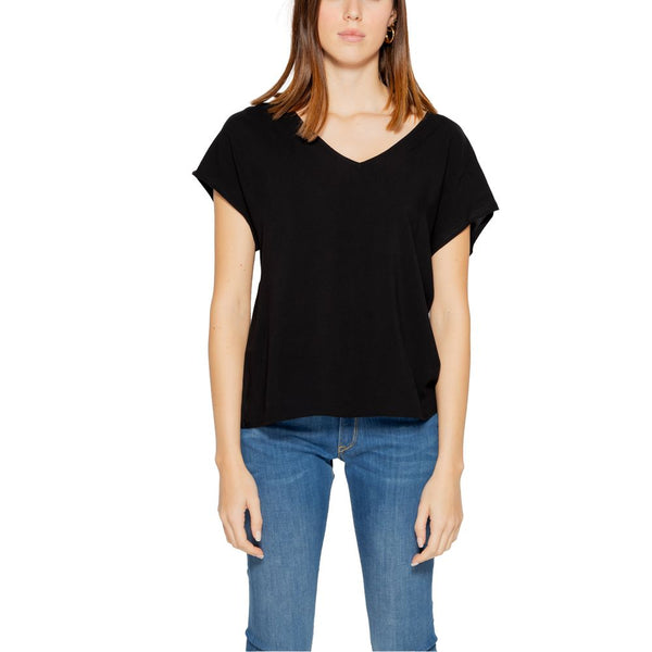 Jacqueline De Yong Black Viscose Tops & T-Shirt - IT36|XXS