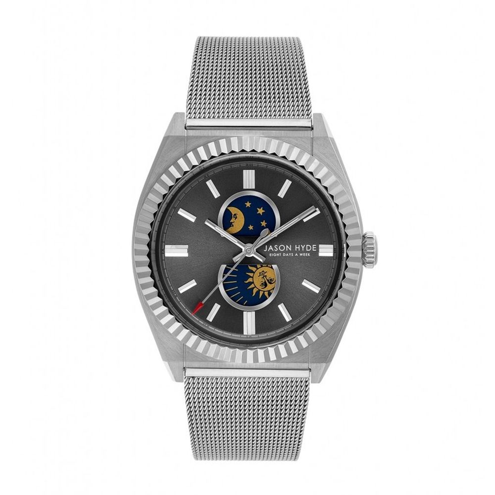 Jason Hyde Gray Steel Watch