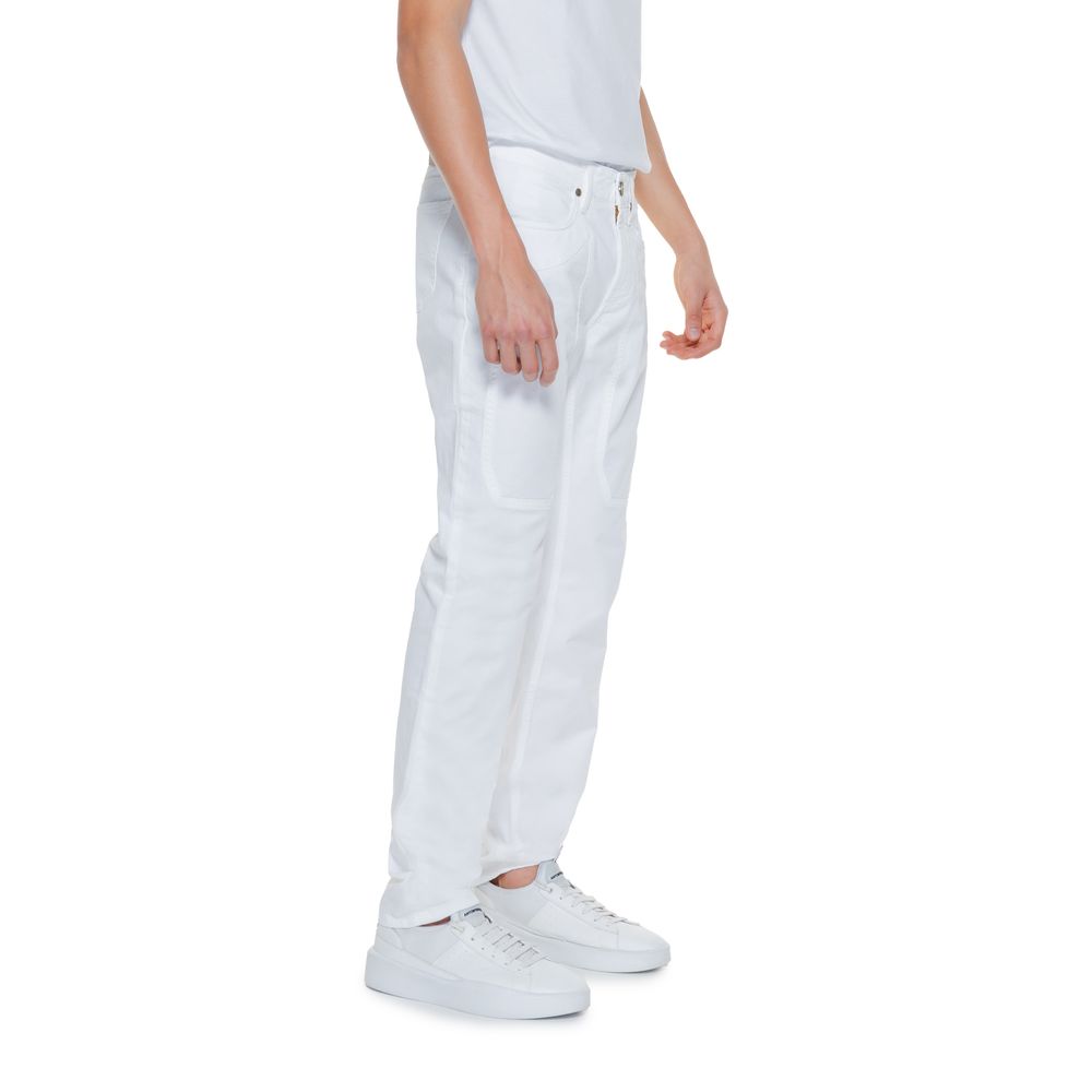 Jeckerson White Cotton Jeans & Pant - W36