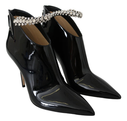 Jimmy Choo Elegant Black Patent Heeled Boots