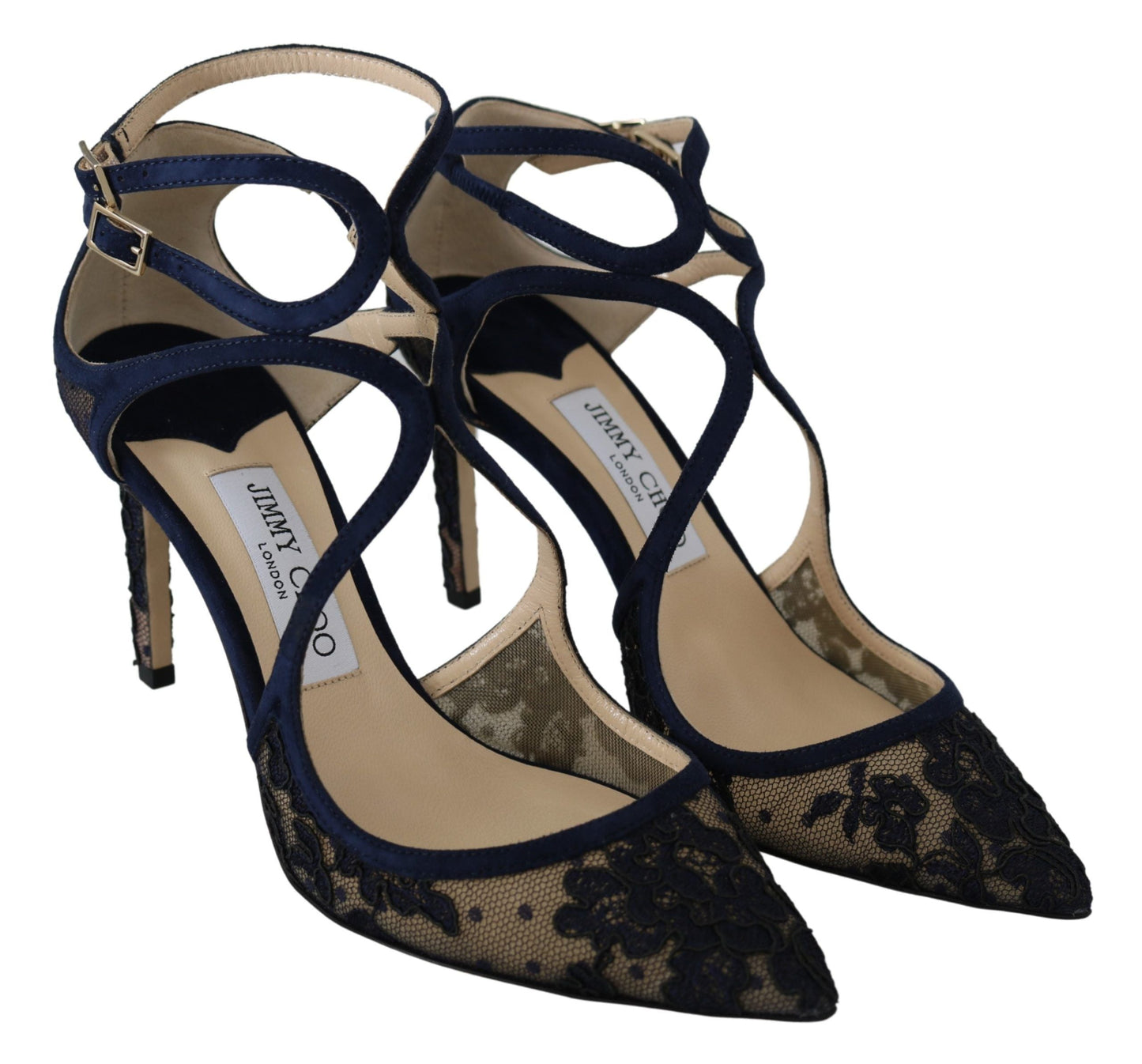 Jimmy Choo Navy Lancer Leather Pumps Elegance Unleashed - EU36.5/US6.5