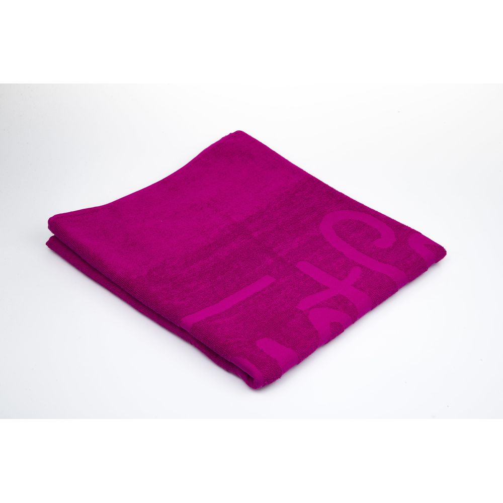 Just Cavalli Fuchsia Cotton Men Beach Towel - Unisex