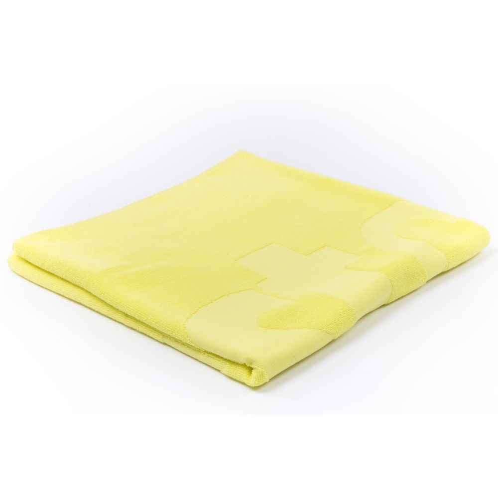 Just Cavalli Yellow Cotton Men Beach Towel - Unisex