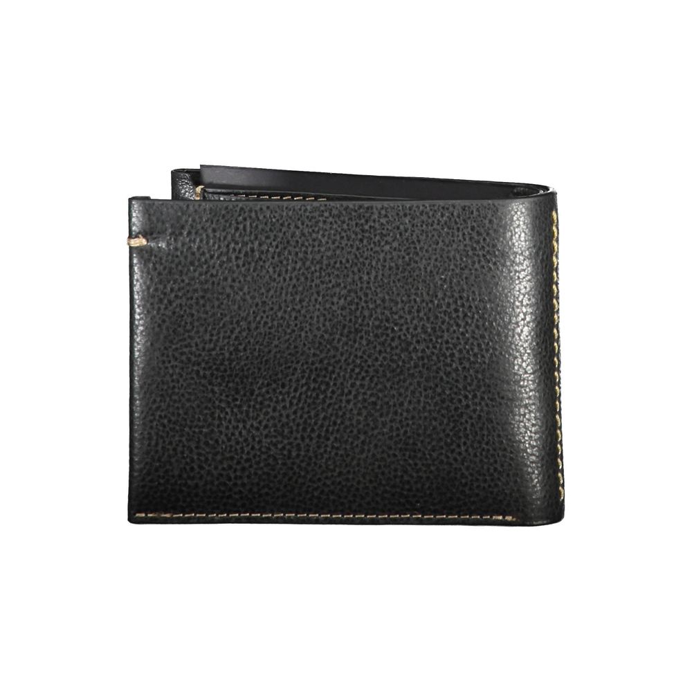 La Martina Black Leather Men Wallet