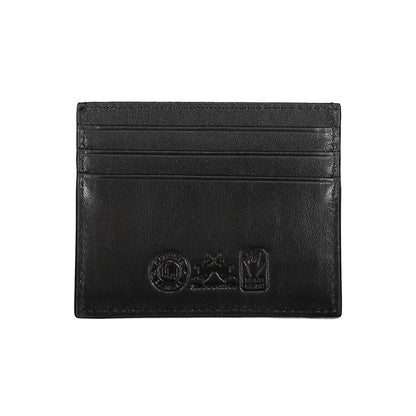 La Martina Black Leather Men Wallet