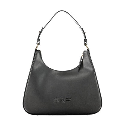 La Martina Black Leather Women Handbag