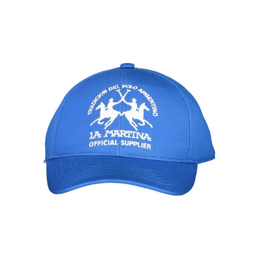 La Martina Blue Cotton Men Cap