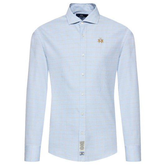 La Martina Light Blue Cotton Shirt