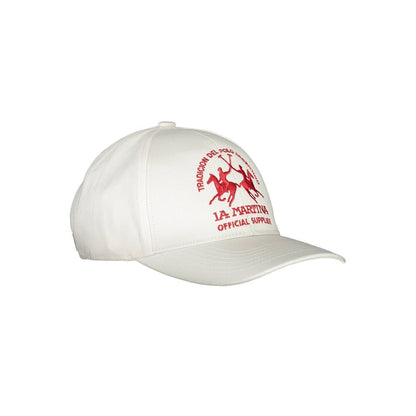 La Martina White Cotton Men Cap