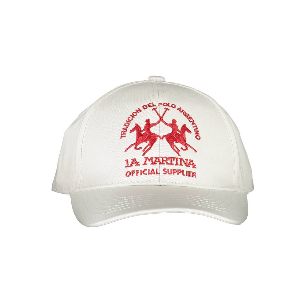 La Martina White Cotton Men Cap