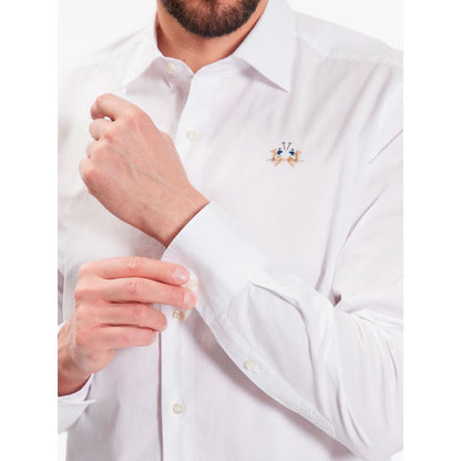 La Martina White Cotton Shirt - XXL