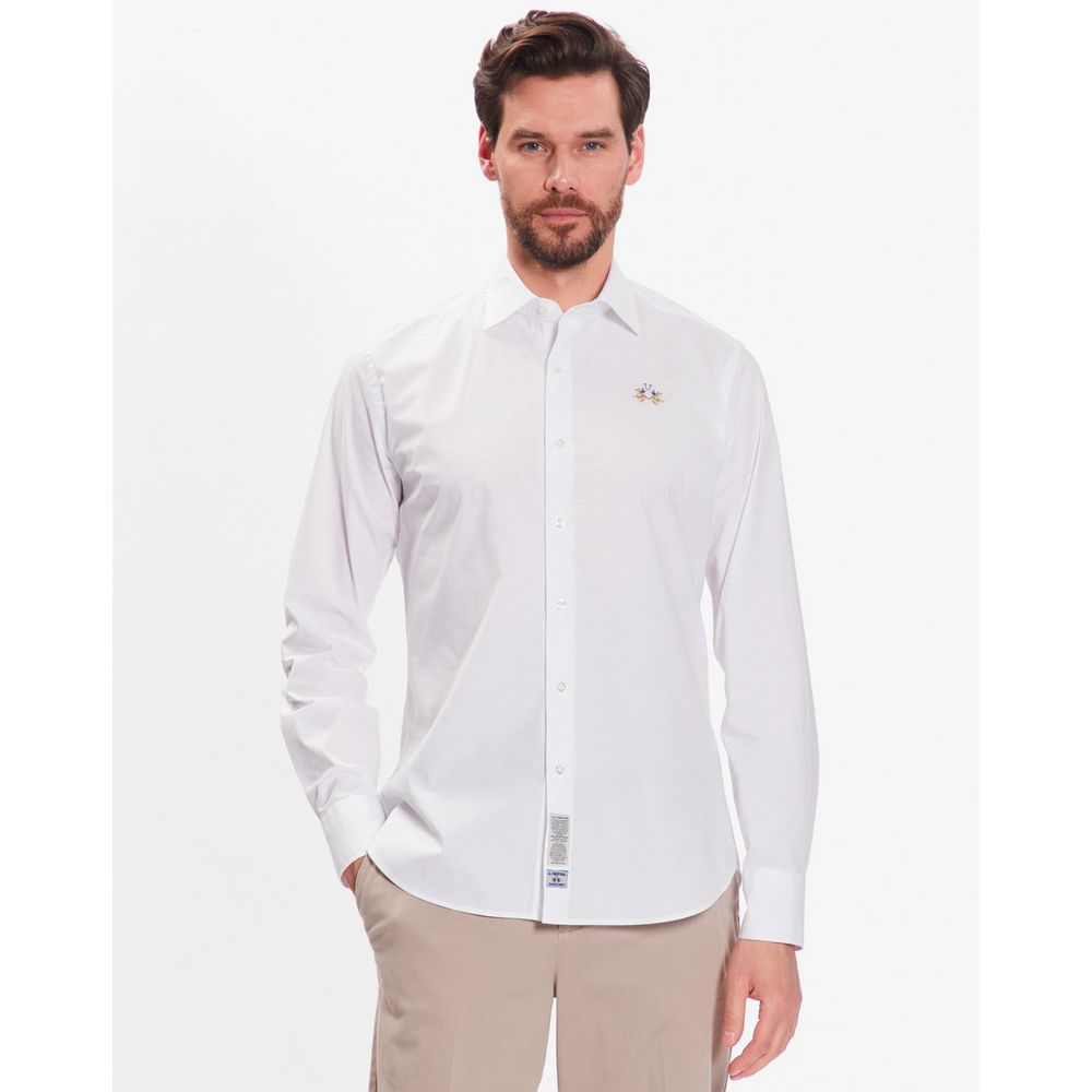 La Martina White Cotton Shirt - XXL