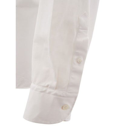 Lardini Elegant White Cotton Men’s Shirt - XL