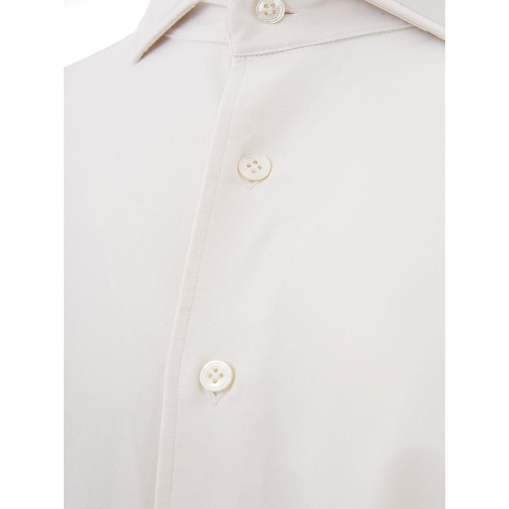 Lardini Elegant White Cotton Men’s Shirt - XL