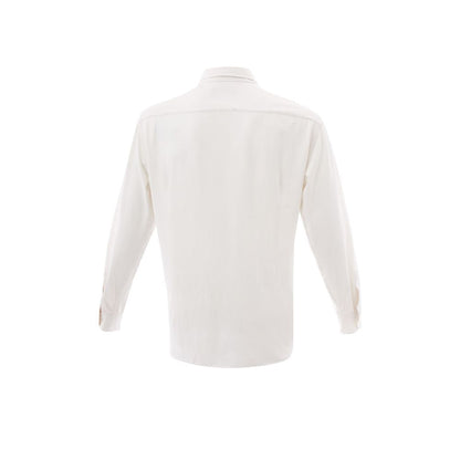 Lardini Elegant White Cotton Men’s Shirt - XL