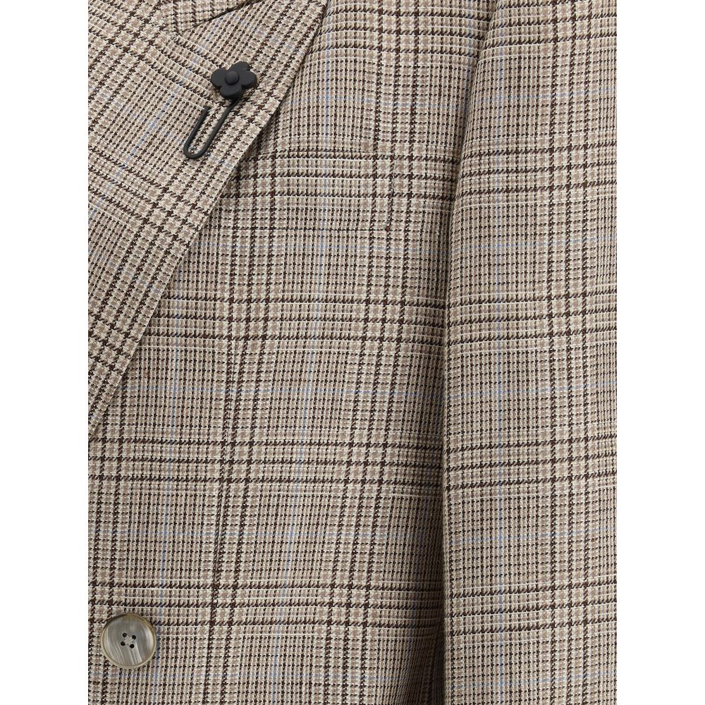 Lardini Prince de Wales double-breasted Blazer - IT40 | M