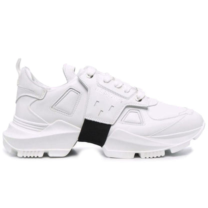 Les Hommes White Calfskin Men Sneaker