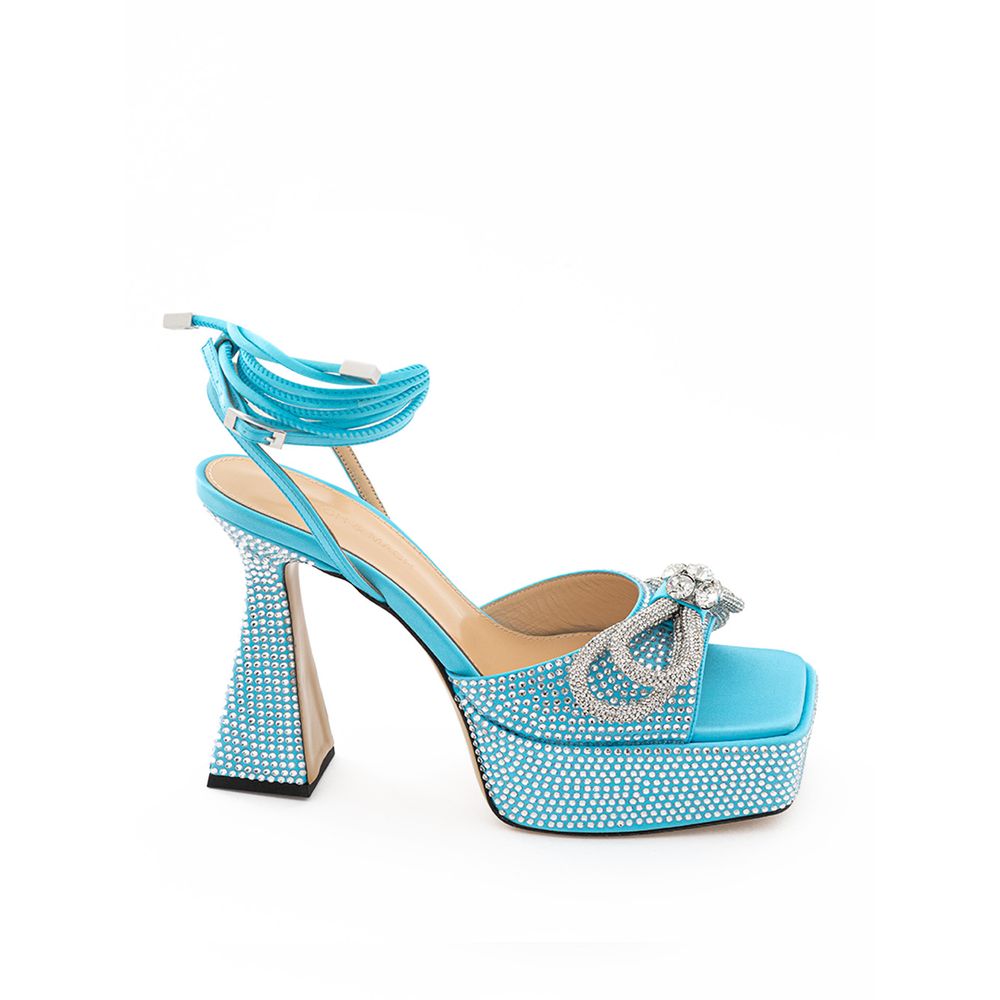 MACH & MACH Light Blue Leather Platforms & Wedge - EU38/US8