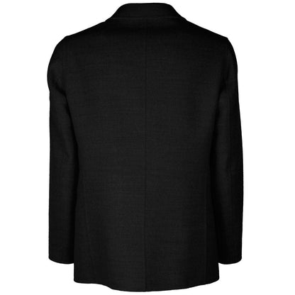 Made in Italy Black Wool Vergine Blazer - IT48 | M