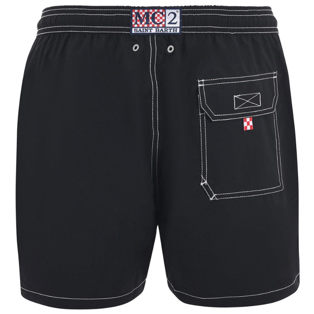 MC2 Saint Barth Black Polyester Men’s Swimwear Trunks