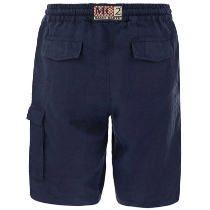 MC2 Saint Barth Blue Linen Short - S