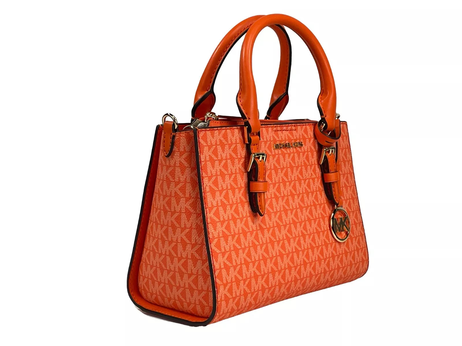 Michael Kors Charlotte 3 in 1 Satchel Bag Crossbody Poppy Orange