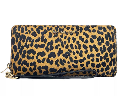 Michael Kors Jet Set Animal Print Continental Wristlet Wallet