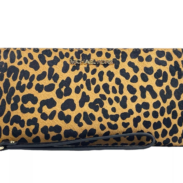 Michael Kors Jet Set Animal Print Continental Wristlet Wallet