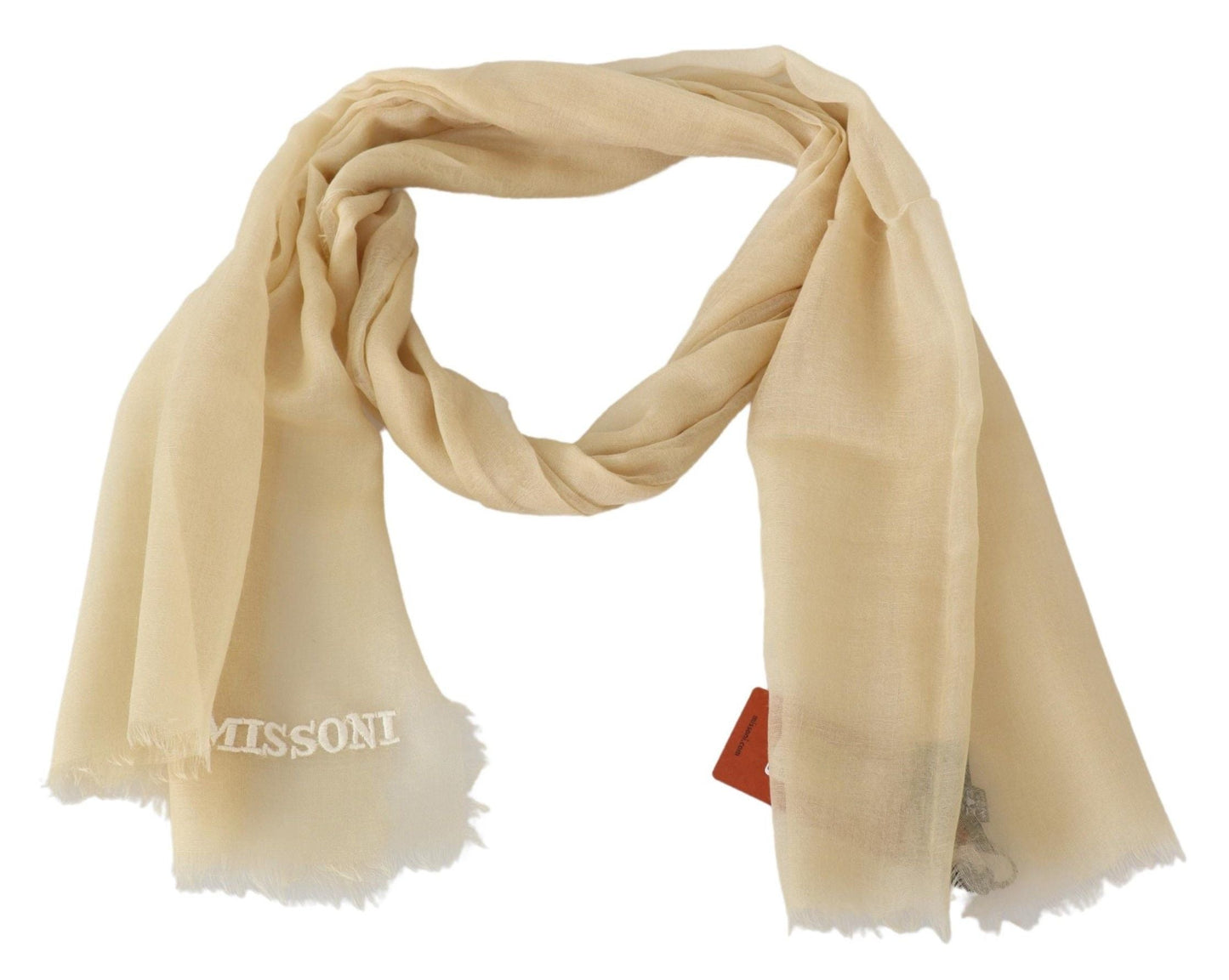 Missoni Elegant Cashmere Scarf in Beige