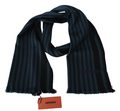 Missoni Elegant Multicolor Wool Scarf with Fringes