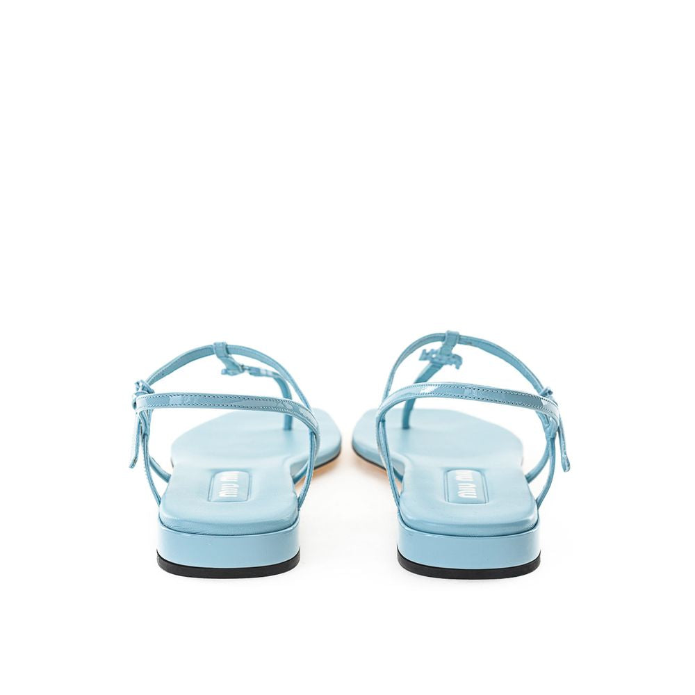 Miu Miu Light Blue Vernice Sandal - EU36/US6