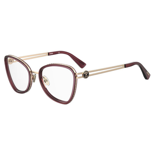 Moschino Burgundy Metal Frames