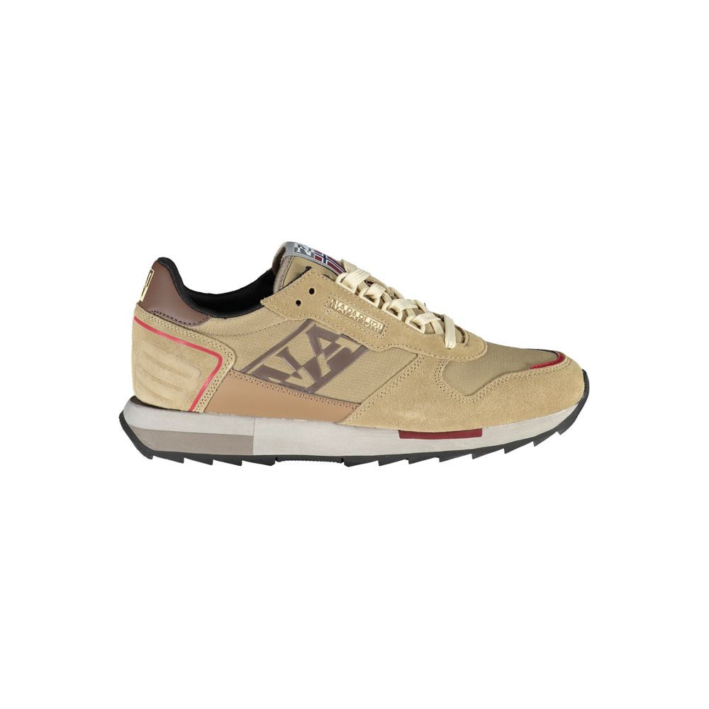 Napapijri Beige Contrast Lace-up Sports Sneakers - EU40/US7