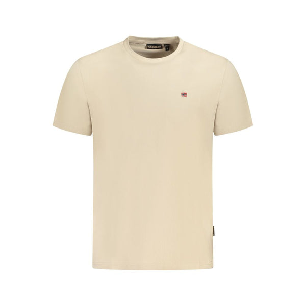 Napapijri Beige Cotton Men T-Shirt