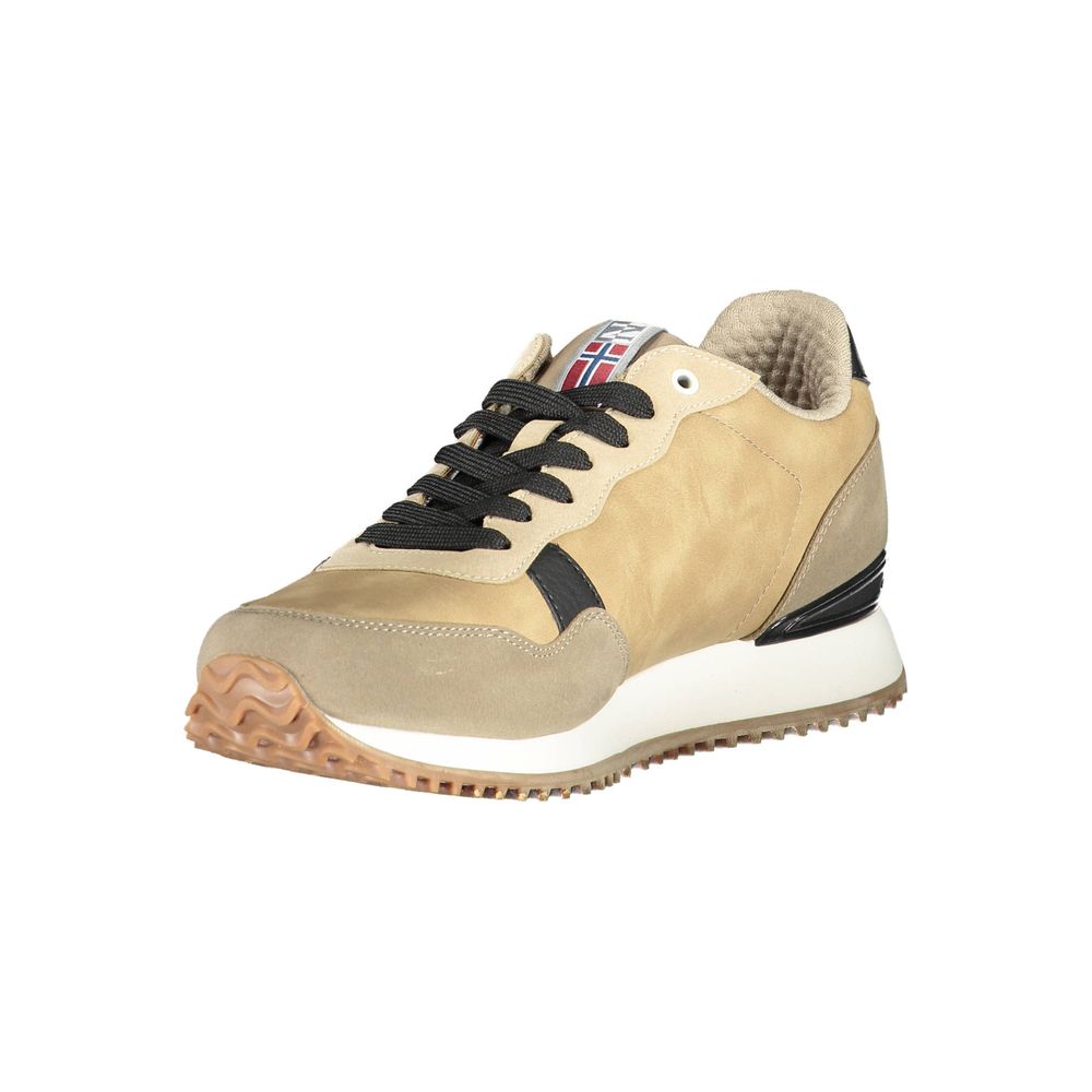 Napapijri Beige Polyester Men Sneaker - EU43/US10