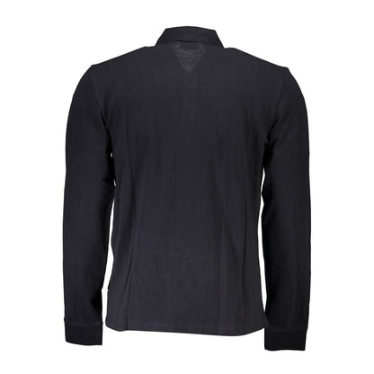 Napapijri Black Cotton Men Polo Shirt - S