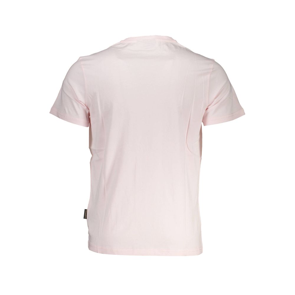 Napapijri Pink Cotton Men T-Shirt - XXL