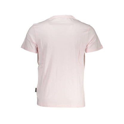 Napapijri Pink Cotton Men T-Shirt - XXL