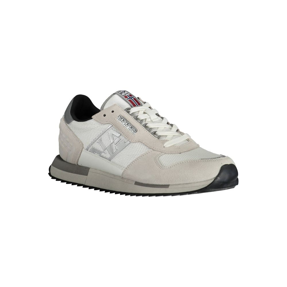 Napapijri White Leather Men Sneaker - EU44/US11