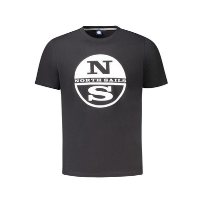 North Sails Black Cotton Men T-Shirt