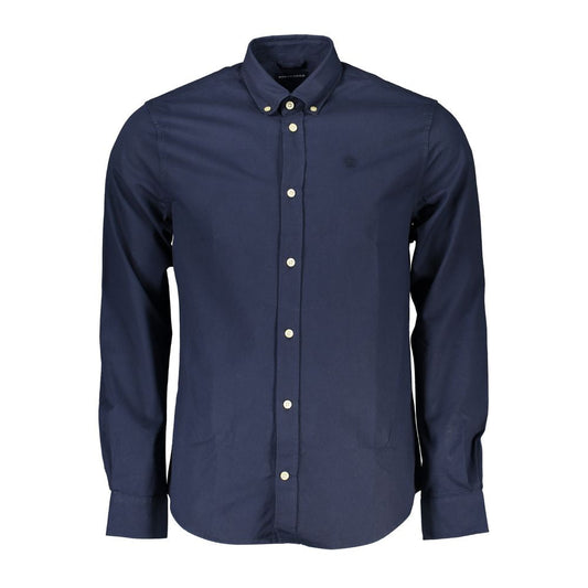 North Sails Blue Cotton Men Shirt - S